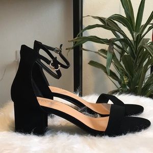 Black Block Heel Sandals - Top Moda